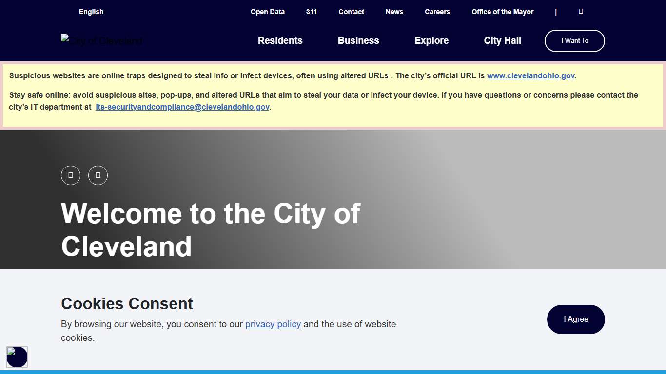 Home City of Cleveland Ohio